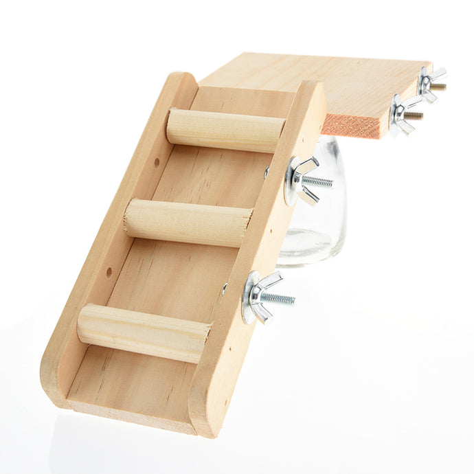 Hamster Parrot Toys slide ladder stairs or springboard bird toys pets  wooden toys in Cage G01537