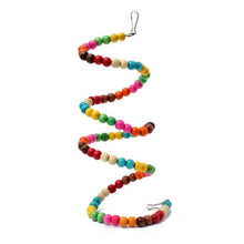 100CM Parrots Toys Bird Swing Exercise Rainbow Hamster Parrot Parakeet Toy Wooden Bird Ladder
