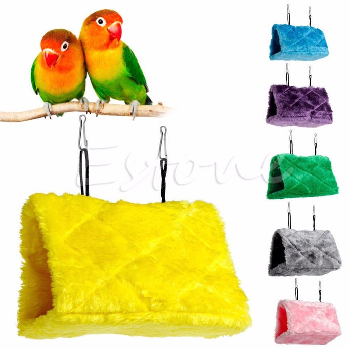 Bird Parrot Plush Hammock Cage Snuggle Happy Hut Tent Bed Bunk Toy Hanging Cave -Y102