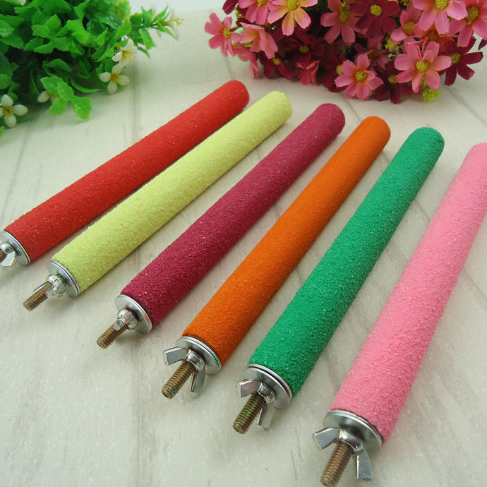 Colorful Pet Bird Chew Toys Cage Perches Stand Platform Bird Toy Paw Grinding Clean for Toys Parrot Bites Parakeet Pet Supplies