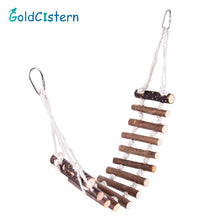 Pet Bridge Ladder Bird Toys Hamster Rat Ladder Hanging Wood Bridge Swing Ladder Natural Wooden Parrot Birds Chewing Toys 70x10cm