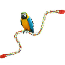 Pet Bird Parrot Rope Cockatiel Parakeet Conure Cage Standing Perch Chew Peck Toy H06
